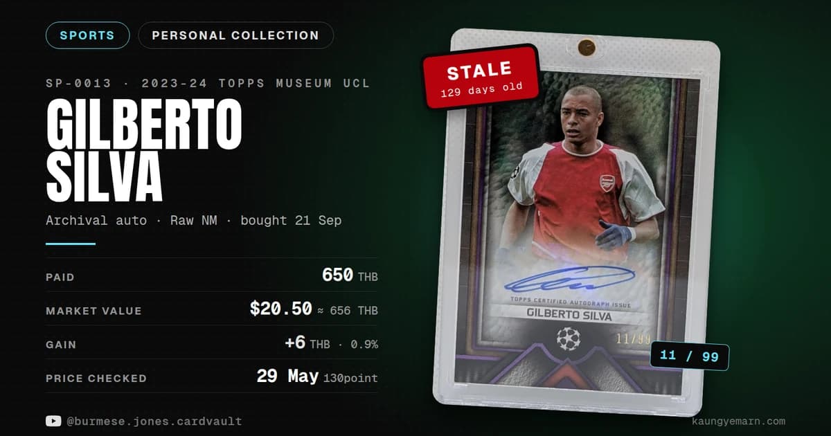 A Card Collection Tracker That Dates Every Price